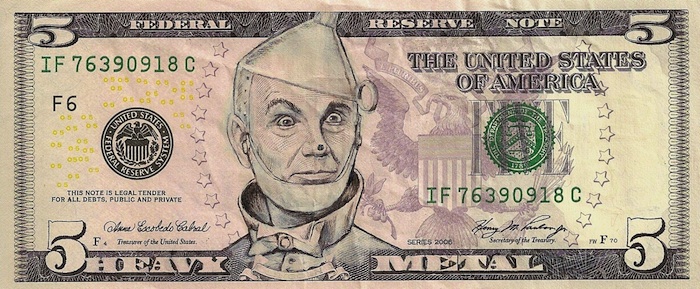 Классные рисунки на долларах от Джеймса Чарльз