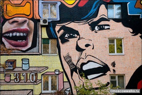 Граффити в масштабе района Москвы. Изумрудная улица, Янтарный проезд