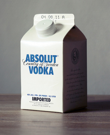 Алкоголь в коробочках из под молока